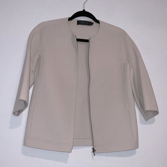 Calvin Klein Beige Wool Jacket 2 - Picture 2 of 5